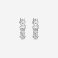 Ina Mar 18K White Gold 1.32 ctw. Round Diamond J Hoop Earrings AEG11006BE-WQJ1