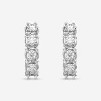 Ina Mar 18K White Gold 1.10 ctw. Round Diamond Huggie Earrings AEP31062BI-WQJ00