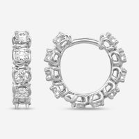 Ina Mar 18K White Gold 1.10 ctw. Round Diamond Huggie Earrings AEP31062BI-WQJ00