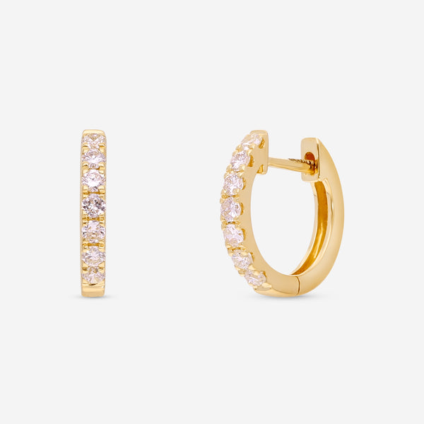 Ina Mar 18K Yellow Gold Diamond 0.30ct.twd. Huggie Earrings AER-16273-Y