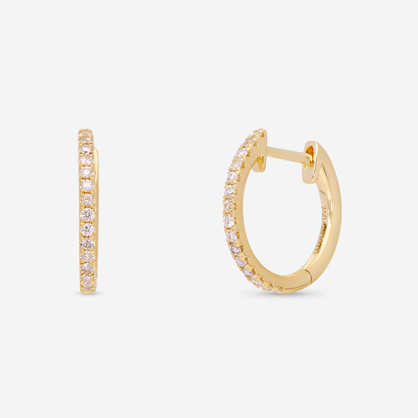 Ina Mar 18K Yellow Gold Diamond Hoop Earrings AER-17474-Y