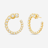 Ina Mar 18K Yellow Gold 3.58 ctw. Round Diamond Hoop Earrings AER11087DM-YQJ00