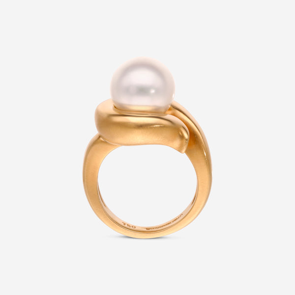 Assael Angela Cummings 18K Yellow Gold, Single South Sea Pearl Statement Ring Sz. 6 ACR0042
