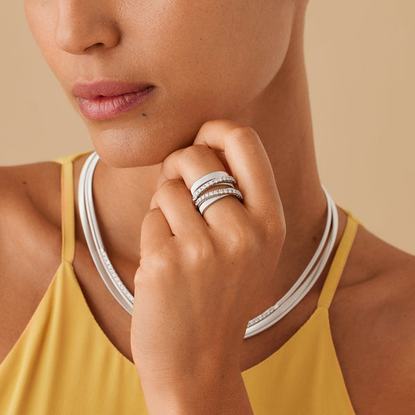Marco Bicego Masai 18K White Gold Diamond 5-Strand Band Ring Sz. 7 AG331_B_W_01 - THE SOLIST