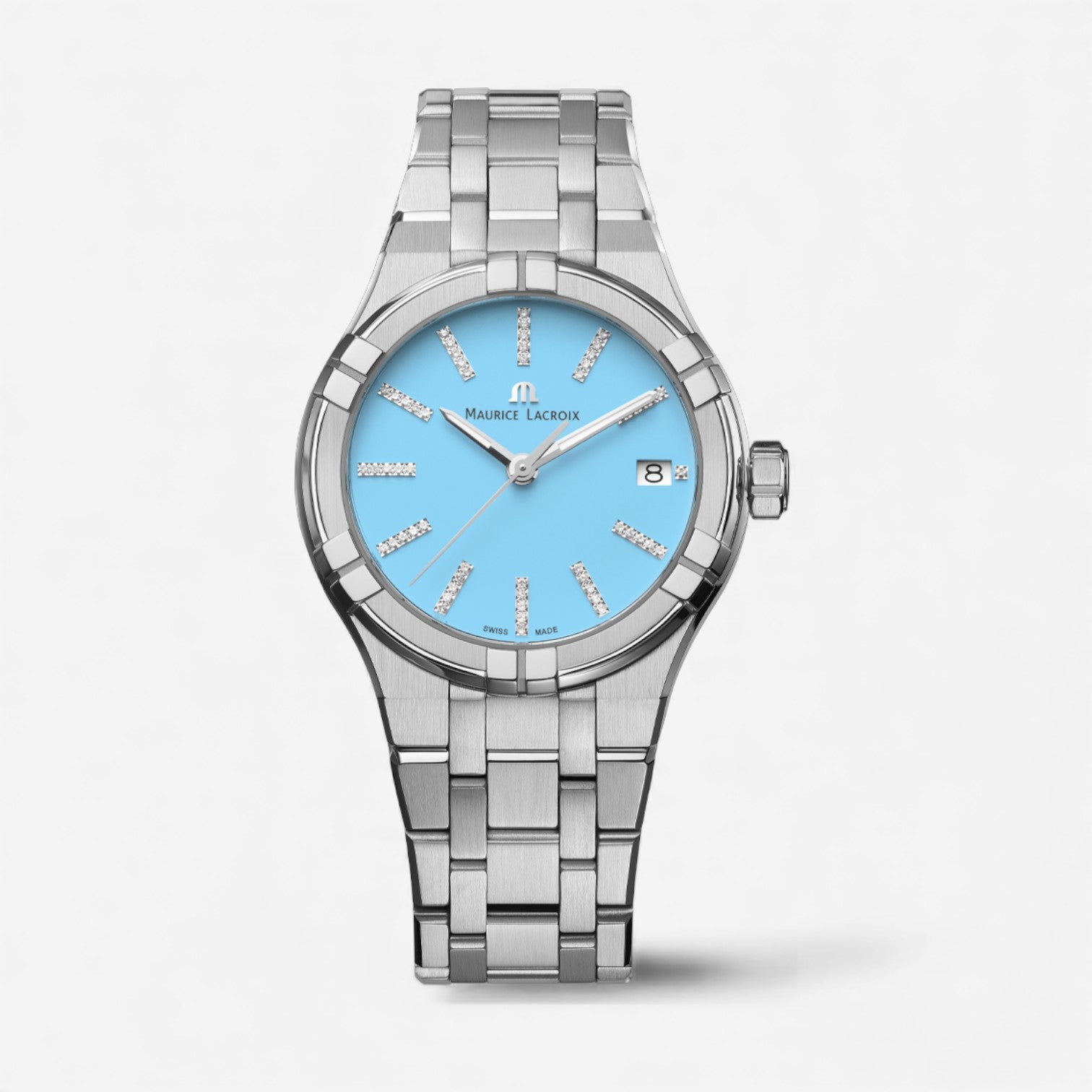 Maurice Lacroix Aikon Stainless Steel Diamond Quartz Ladies Watch AI1106-SS002-450-1