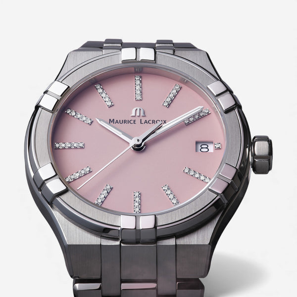 Maurice Lacroix Aikon Stainless Steel Diamond Quartz Ladies Watch AI1106-SS002-550-1