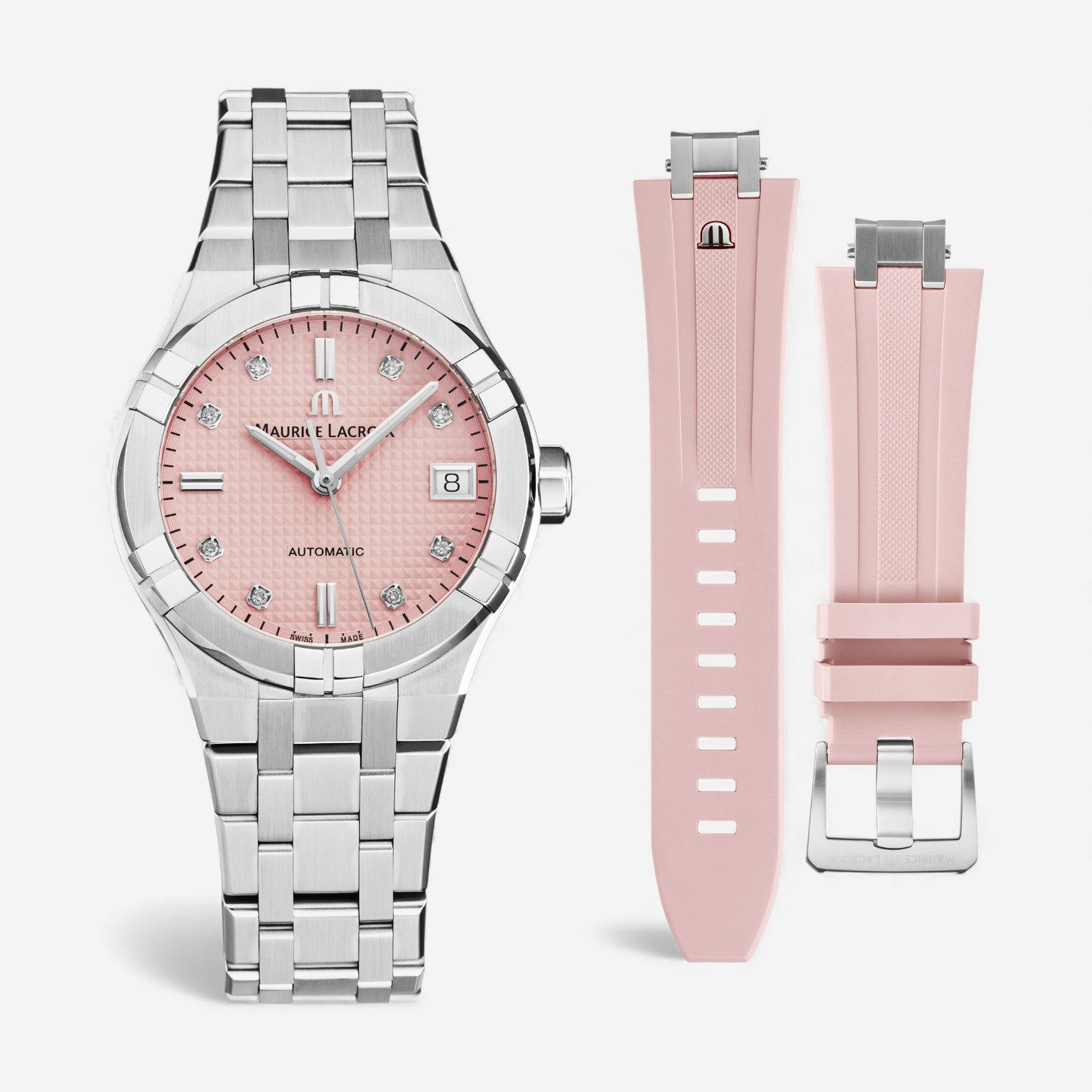 Maurice Lacroix Aikon Stainless Steel Automatic Limited Edition Diamond Ladies Watch AI6006-SS00F-550-E