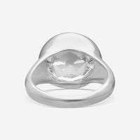 Suzanne Kalan 18K White Gold Diamond & White Topaz Ring Sz. 6.5 AKR539-WGWT