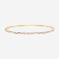 Ina Mar 18K Yellow Gold Halfway Diamond Bangle Bracelet ALB-15074-Y