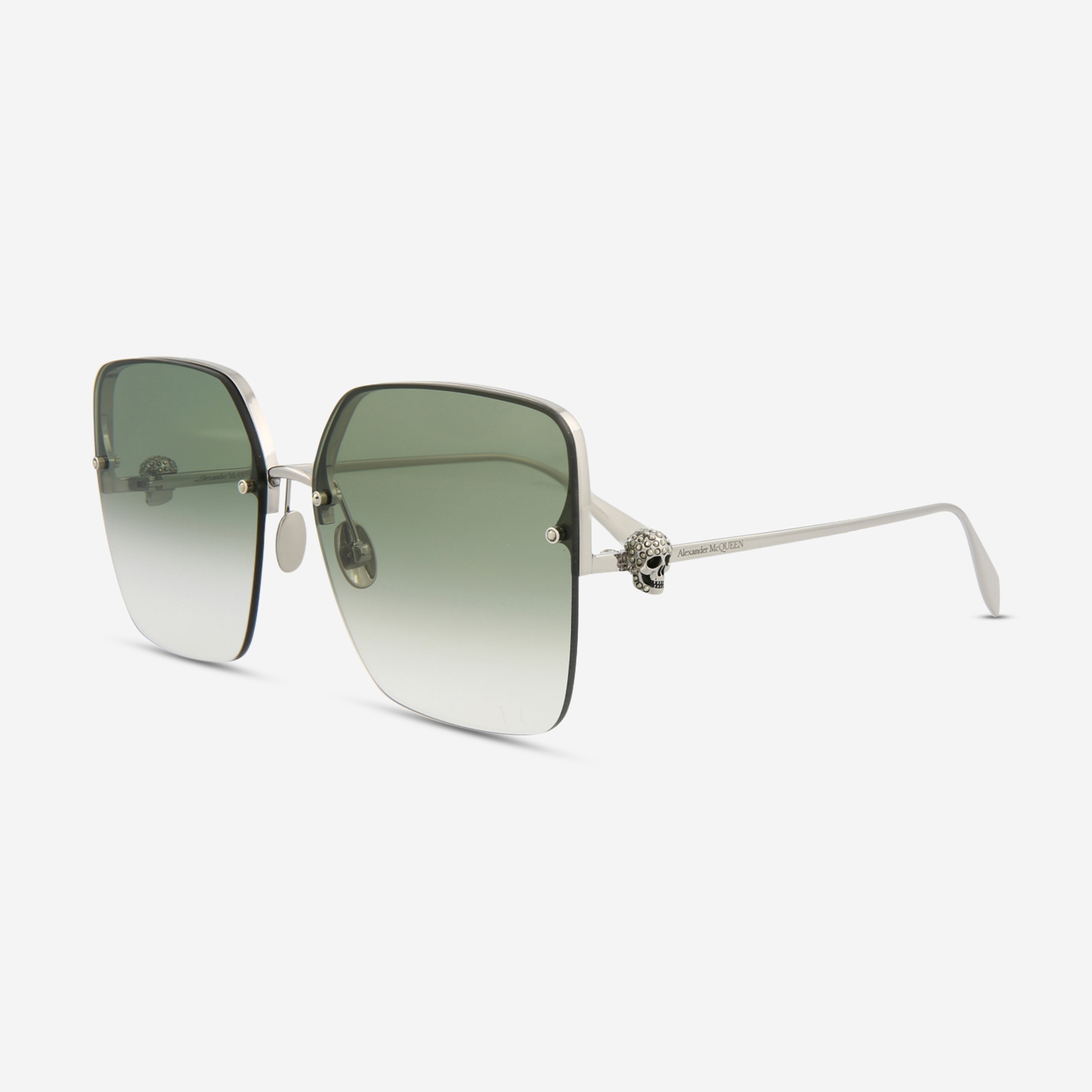 Alexander Mcqueen Square Metal Ladies Sunglasses AM0271S-30008701003