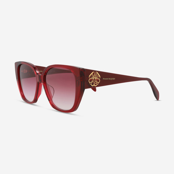 Alexander Mcqueen Iconic Cat Eye Acetate 58 mm Ladies Sunglasses AM0284S-30009391004 - THE SOLIST