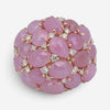 Giovanni Ferraris 18K Rose Gold Pink Sapphire & Diamond Cocktail Ring Sz. 7 AN16