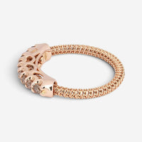 Giovanni Ferraris 18K Rose Gold & Titanium Brown Diamond Spring Ring Sz. 5.5 AN1