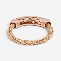 Giovanni Ferraris 18K Rose Gold & Titanium Brown Diamond Spring Ring Sz. 5.5 AN1