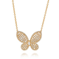 Tresorra 18K Yellow Gold, Diamond 1.73ct. tw. Butterfly Pendant Necklace ANK-16460-1-Y