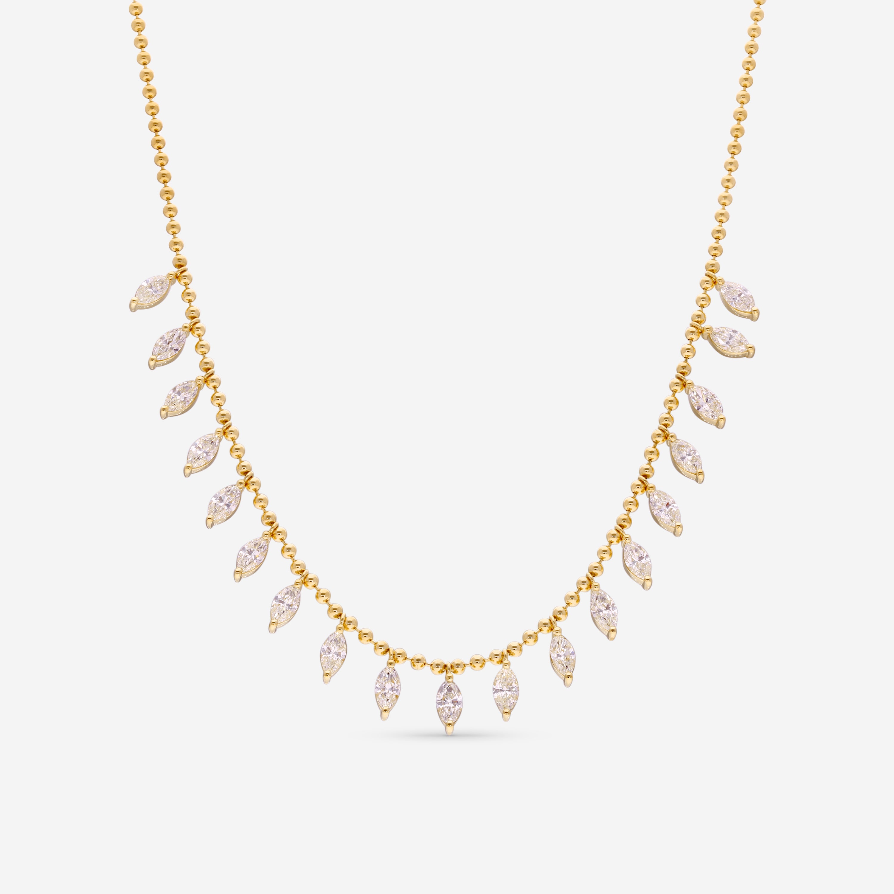 Ina Mar 18K Yellow Gold Marquise Cut Diamond Station Necklace ANK-19595-1-Y