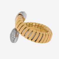 Tessitore Tubogas 18K Yellow Gold, Diamond Flexible Ring Sz. 5 AT 759 - THE SOLIST