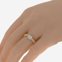 Tessitore Tubogas 18K Yellow Gold, Diamond Band Ring Sz. 5 AT 834 - THE SOLIST