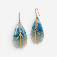 Amáli One of a Kind 18K Yellow Gold Multi-Gemstone Drop Earrings ED-1616-BQL-SD