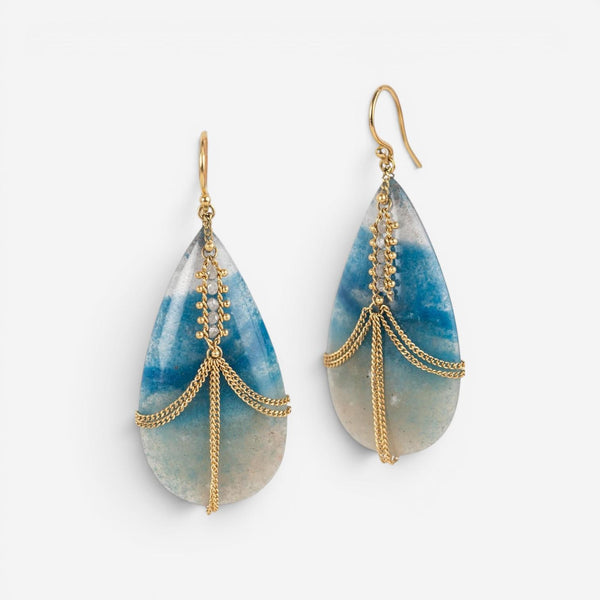 Amáli One of a Kind 18K Yellow Gold Multi-Gemstone Drop Earrings ED-1616-BQL-SD