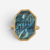 Amáli One of a Kind 18K Yellow Gold Labradorite Statement Ring Sz. 7 R-2726-LAB
