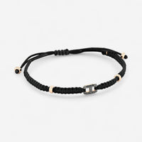 Alberto Milani 18K Rose Gold Black Diamond Cord Bracelet B0065E