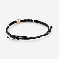 Alberto Milani 18K Rose Gold Black Diamond Cord Bracelet B0065E