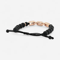 Alberto Milani 18K Rose Gold Diamond & Onyx Cord Bracelet B0076E