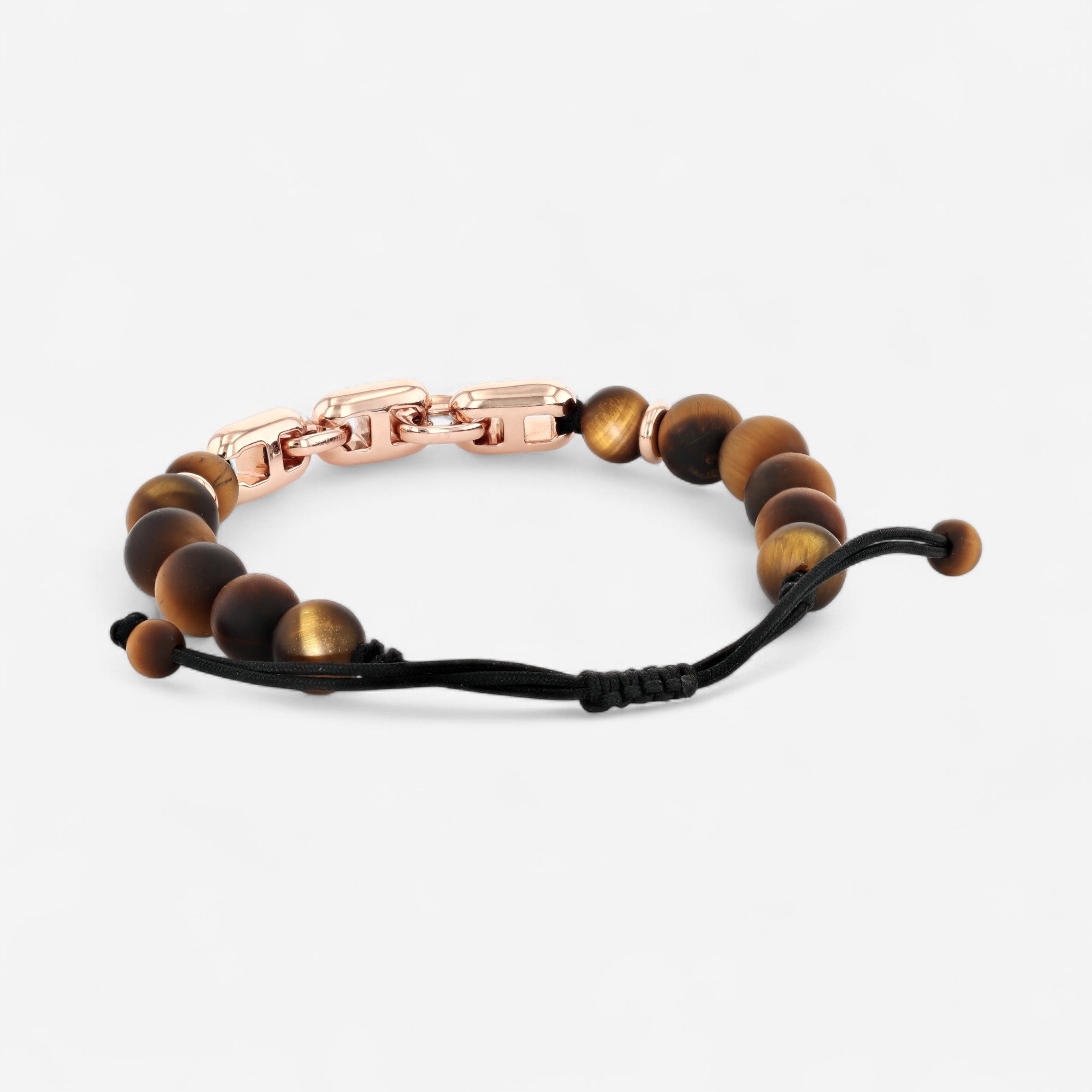 Alberto Milani 18K Rose Gold Diamond & Tiger Eye Cord Bracelet B0078E