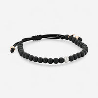 Alberto Milani 18K White Gold Diamond & Onyx Cord Bracelet B0082E