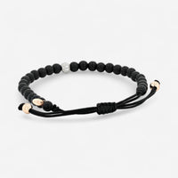 Alberto Milani 18K White Gold Diamond & Onyx Cord Bracelet B0082E
