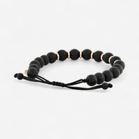 Alberto Milani 18K Rose Gold Onyx Cord Bracelet B0097E