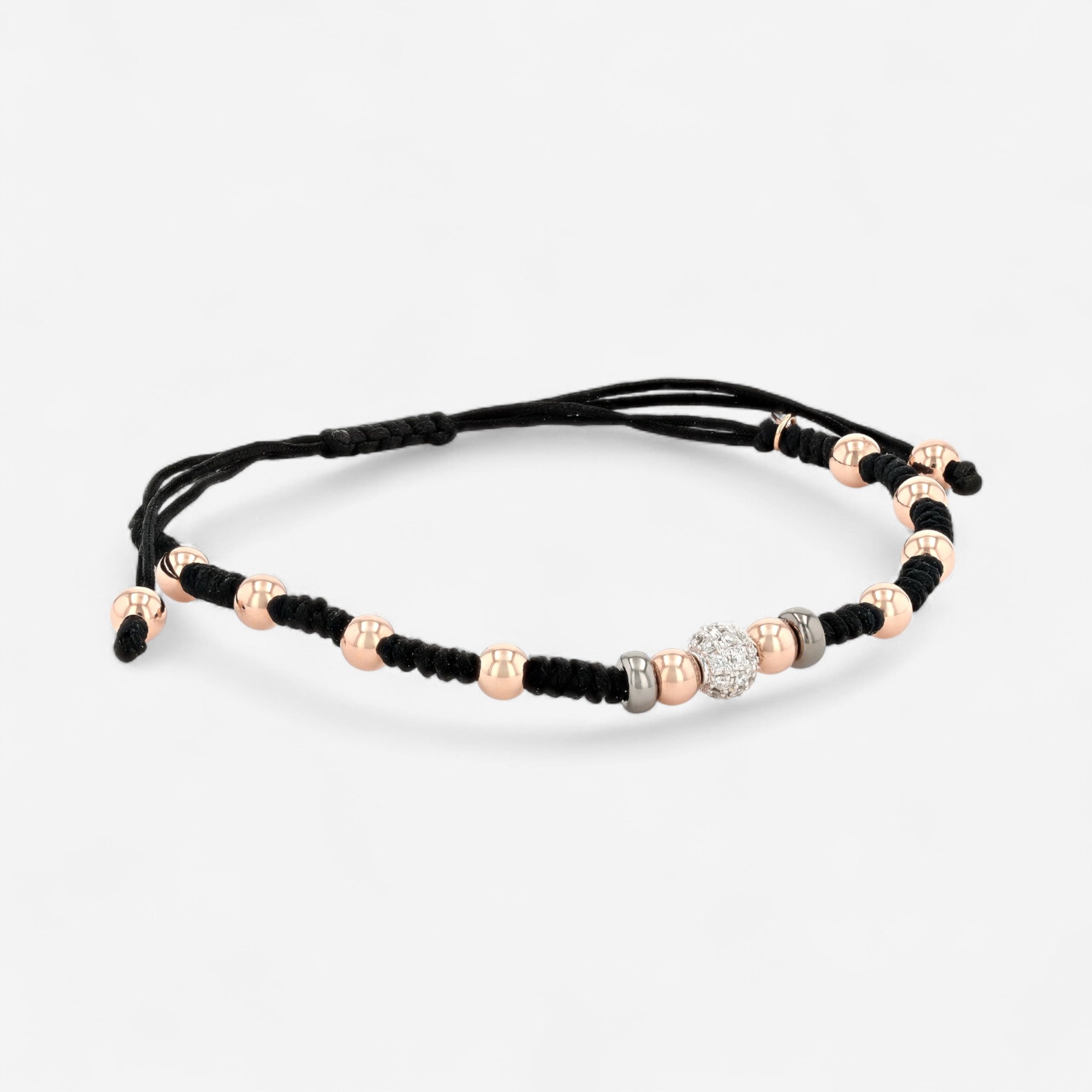 Alberto Milani 18K Rose Gold Diamond Cord Bracelet B0098E