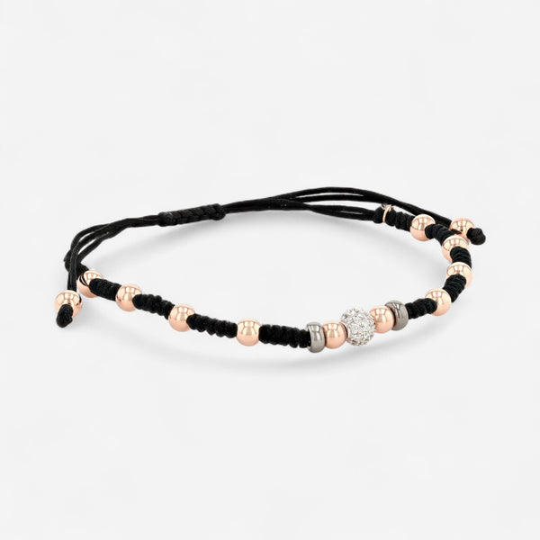 Alberto Milani 18K Rose Gold Diamond Cord Bracelet B0098E