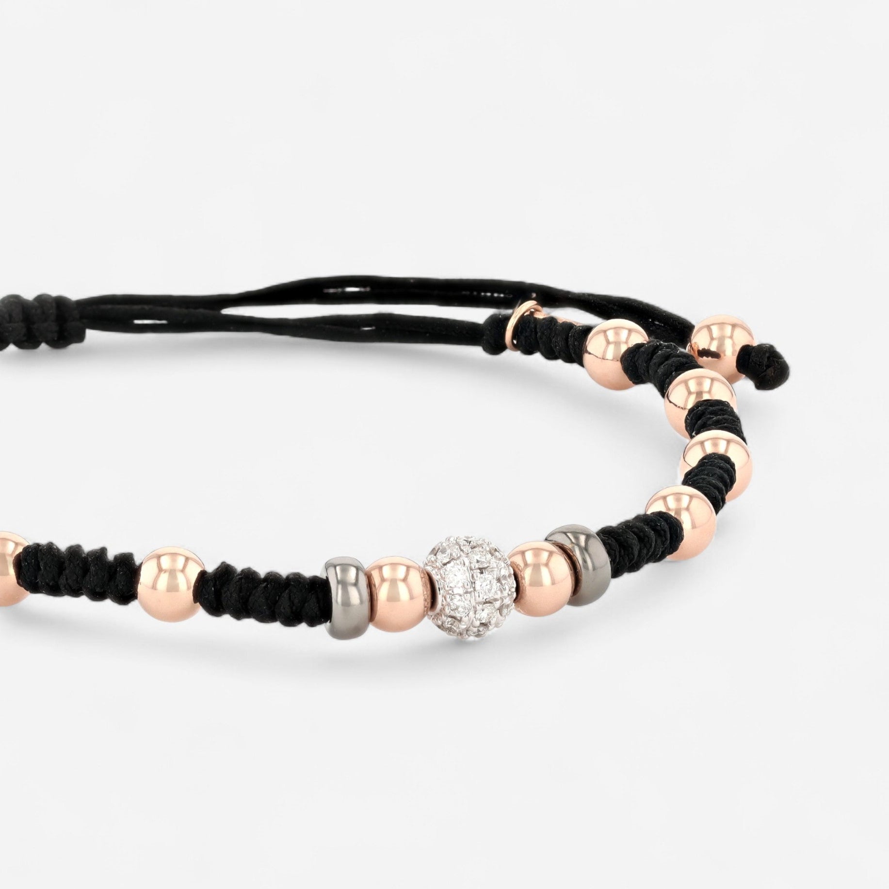 Alberto Milani 18K Rose Gold Diamond Cord Bracelet B0098E