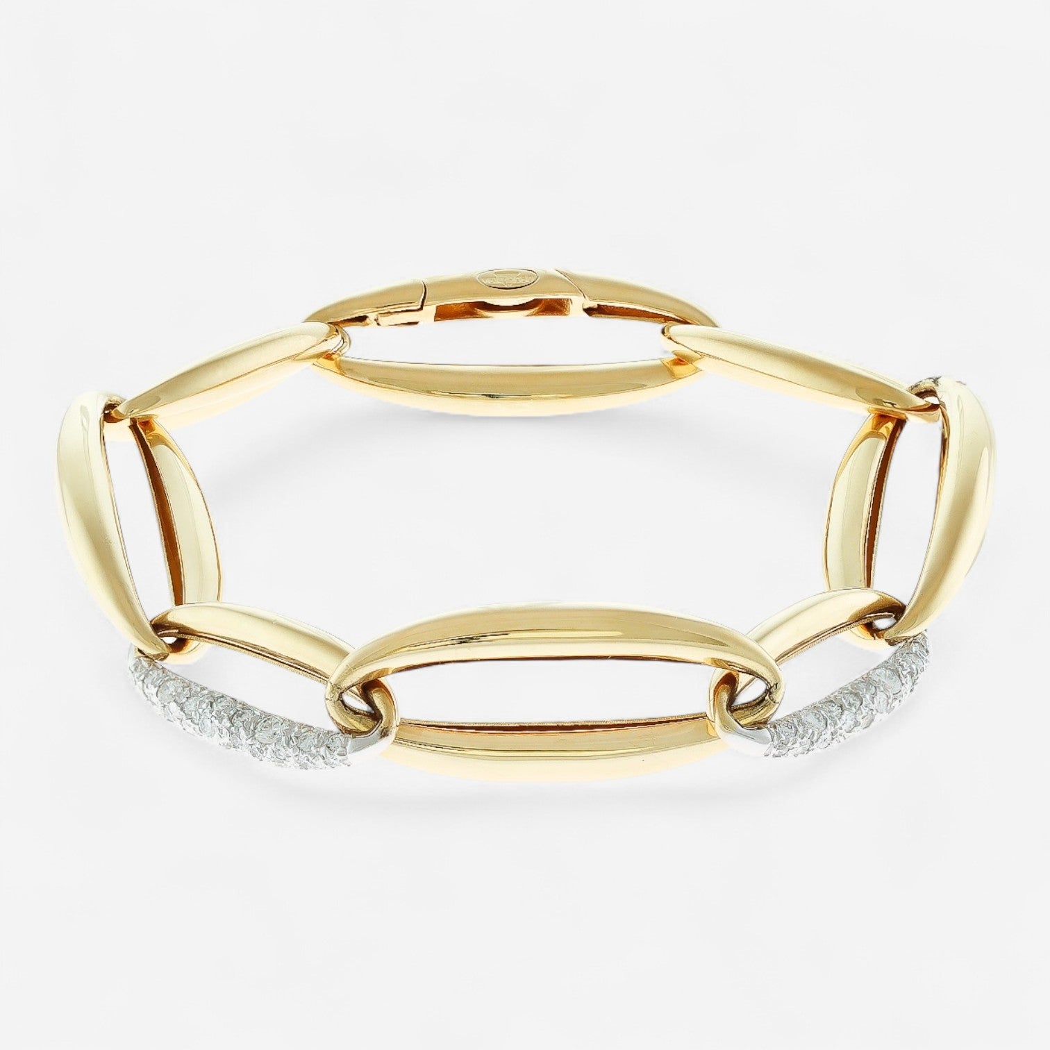 Alberto Milani Corso Venezia 18K Yellow Gold Diamond Link Bracelet B0100E-8.25