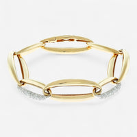 Alberto Milani Corso Venezia 18K Yellow Gold Diamond Link Bracelet B0100E-8.25