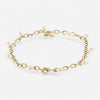 Alberto Milani 18K Yellow Gold Cultured Pearl Oval Rolo Charm Bracelet B0130E-7.5