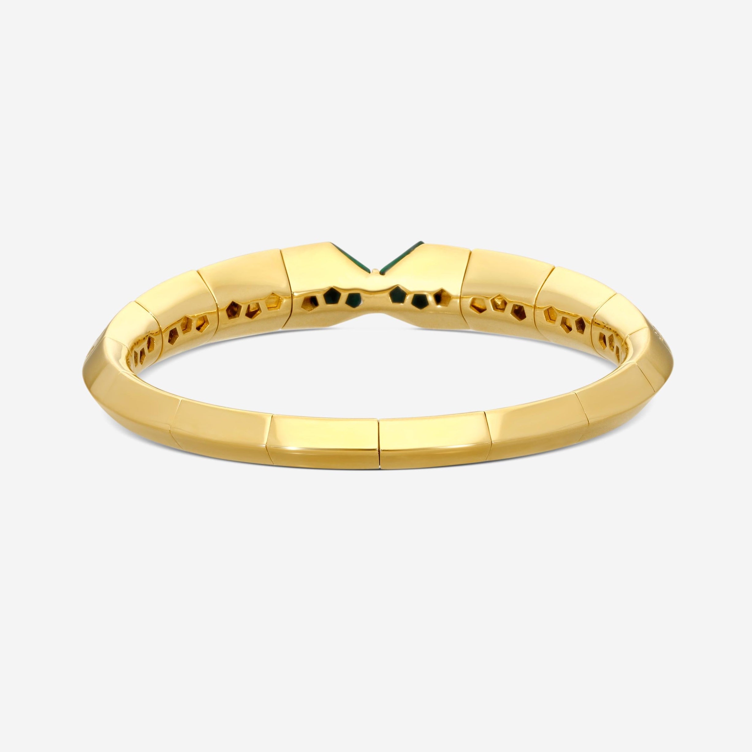 Crivelli 18K Yellow Gold Diamond & Malachite Bangle Bracelet B0244E
