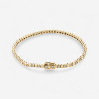 Crivelli 18K Yellow Gold Diamond Alternating Tennis Bracelet B0312E-7 - THE SOLIST