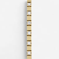 Crivelli 18K Yellow Gold Diamond Alternating Tennis Bracelet B0312E-7 - THE SOLIST