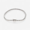 Crivelli 18K White Gold Diamond Alternating Line Tennis Bracelet B0319E-7 - THE SOLIST