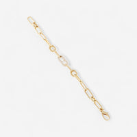 Crivelli 18K Yellow Gold Diamond Link Bracelet B0367E-7 - THE SOLIST