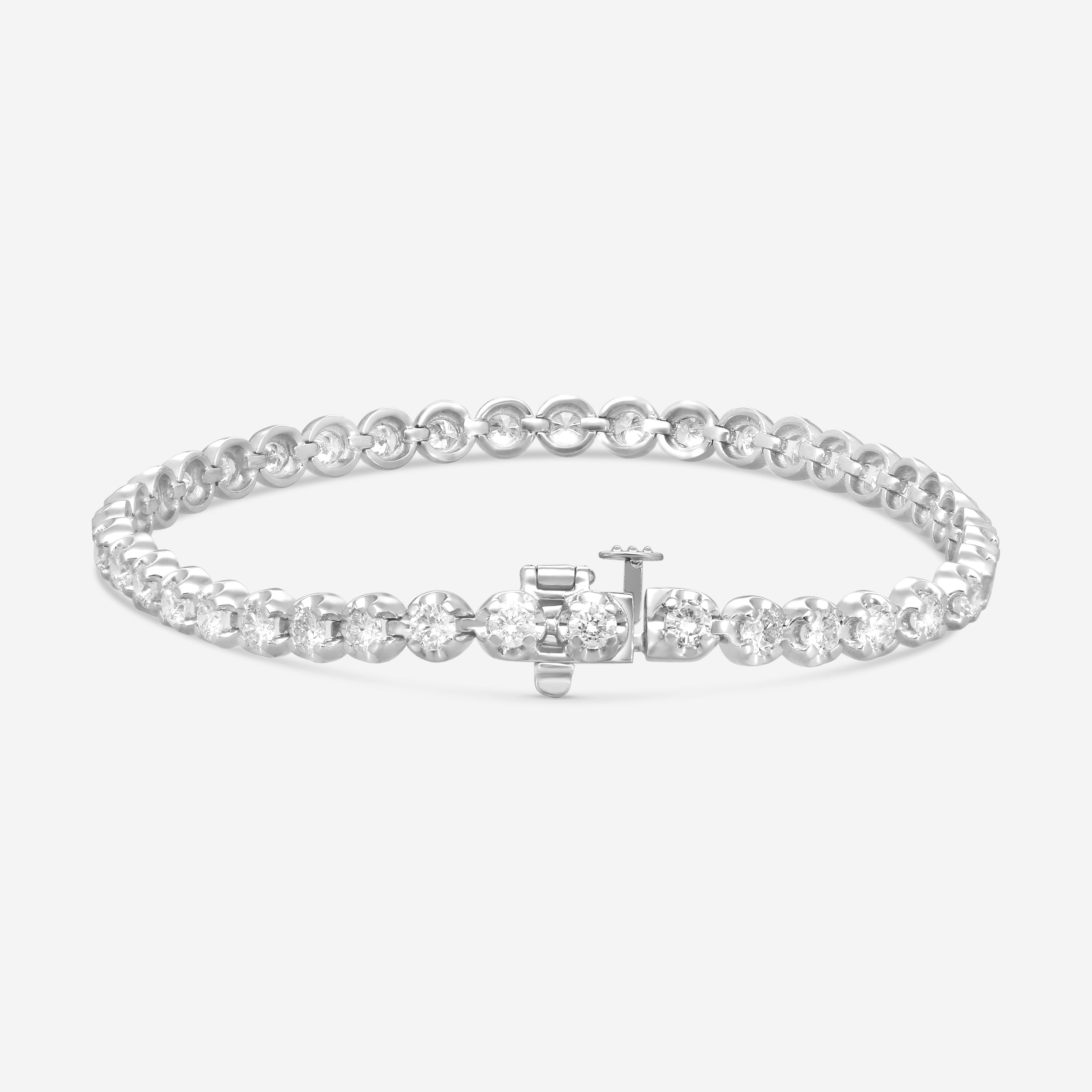 Ina Mar 14K White Gold 4-Prong 3.00ct Tennis Bracelet B1053C-FW-300F - THE SOLIST