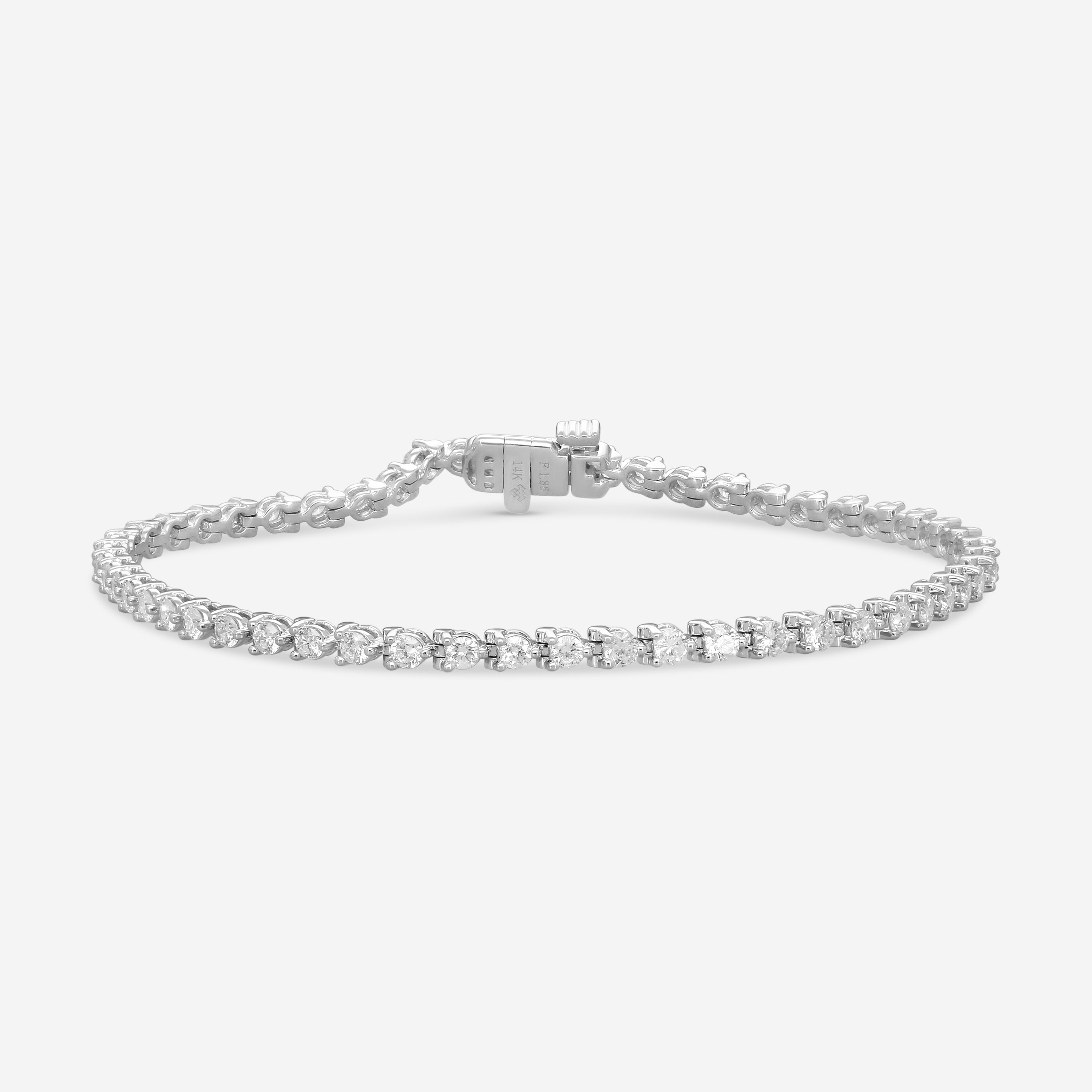 Ina Mar 14K White Gold Martini 2.00ct Tennis Bracelet B1076B-FW-200F - THE SOLIST