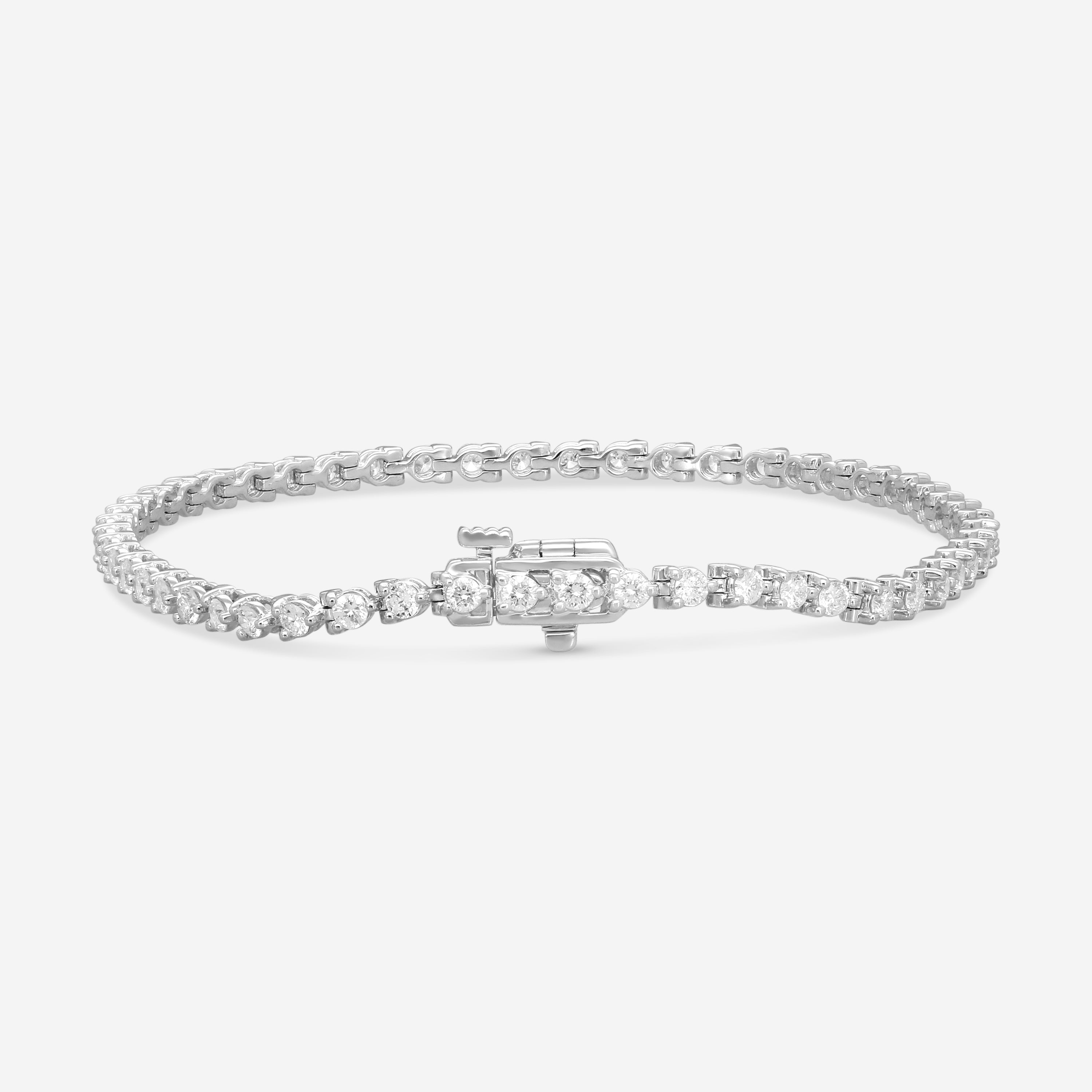 Ina Mar 14K White Gold Martini 2.00ct Tennis Bracelet B1076B-FW-200F - THE SOLIST