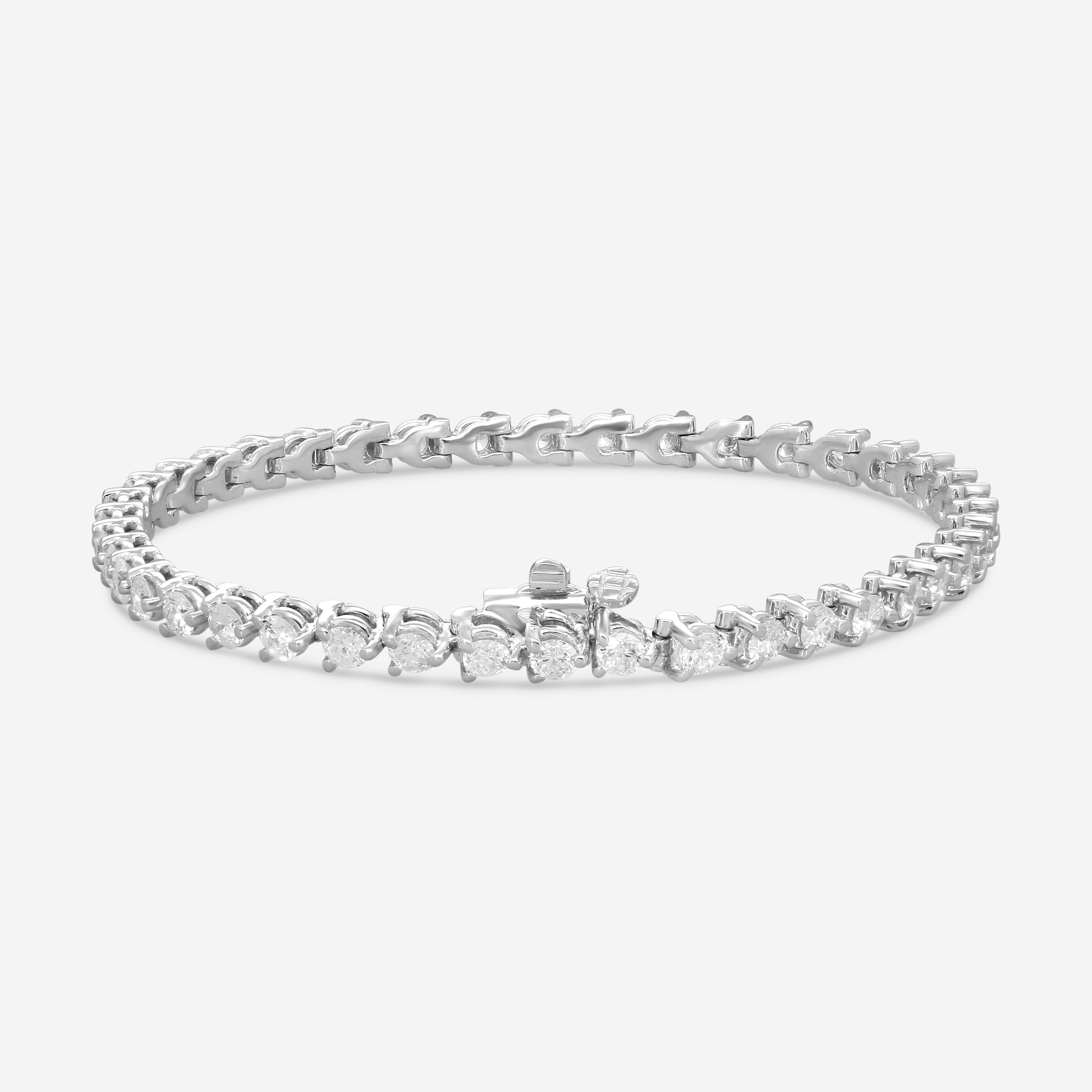 Ina Mar 14K White Gold Martini 4.00ct Tennis Bracelet B1076D-FW-400F - THE SOLIST