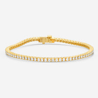 Ina Mar 14K Yellow Gold Diamond 4-Prong 3 ct. Tennis Bracelet B1088C-FY-300F - THE SOLIST