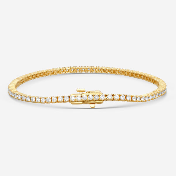 Ina Mar 14K Yellow Gold Diamond 4-Prong 3 ct. Tennis Bracelet B1088C-FY-300F - THE SOLIST