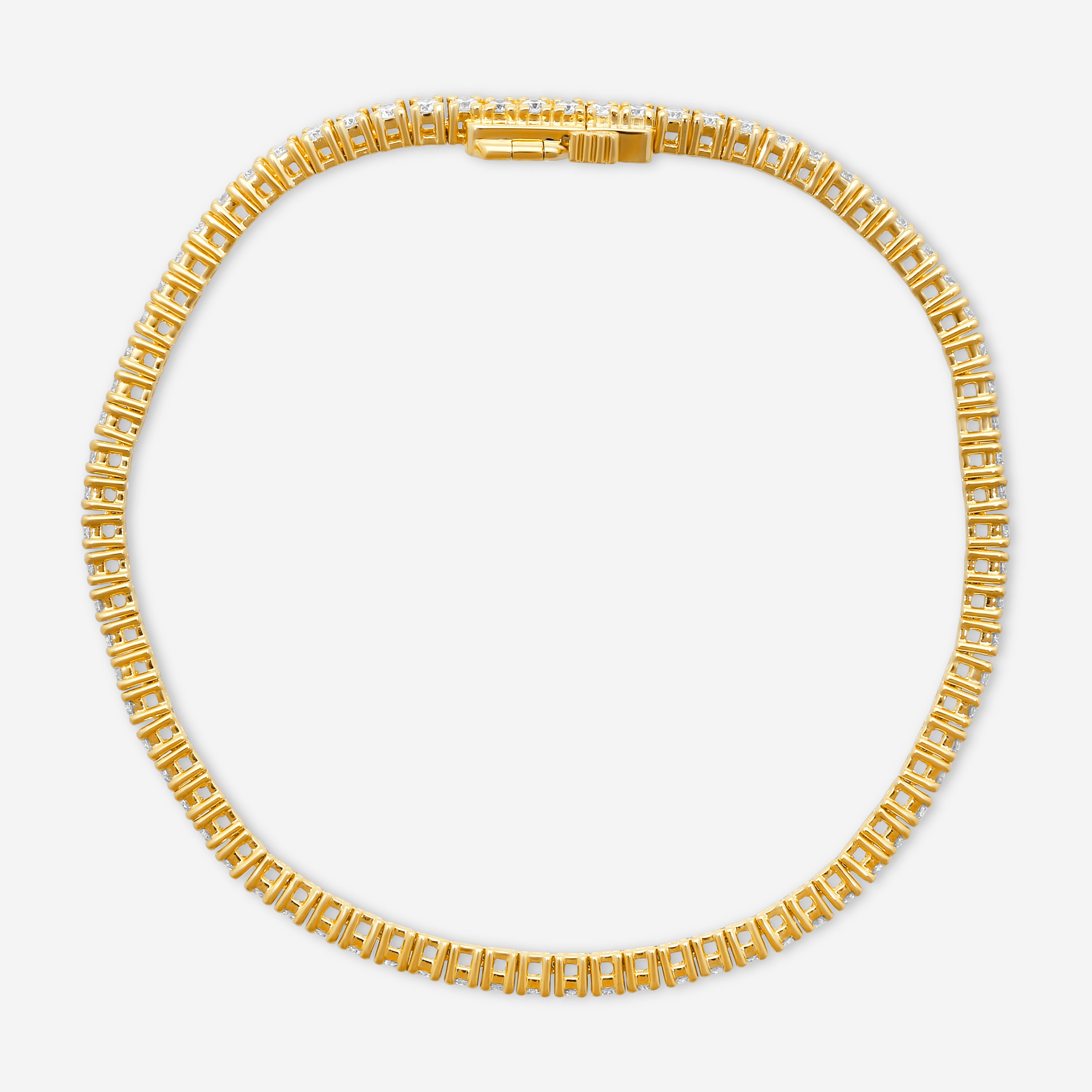 Ina Mar 14K Yellow Gold Diamond 4-Prong 3 ct. Tennis Bracelet B1088C-FY-300F - THE SOLIST